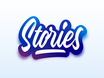 Stories design illustration illustrator letter lettering letters logo shadows stories ui vector