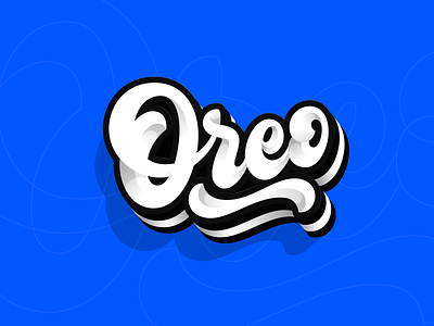 Oreo design illustration illustrator letter lettering letters logo oreo shadows vector