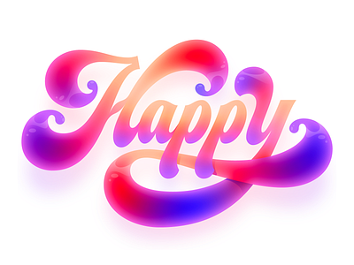 Happy design graphic design happy illustration illustrator letter lettering logo ui vector