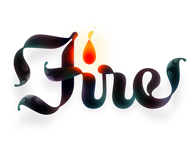 🔥 design fire gradient illustration illustrator letter lettering letters logo shadows vector