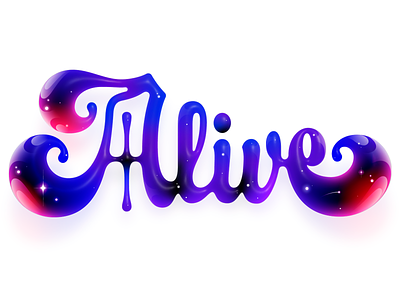 Feeling Alive ✨ alive design illustration illustrator letter lettering letters logo shadows ui vector
