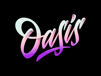 Oasis 🌴🌥 design illustration illustrator letter lettering letters logo shadows ui vector