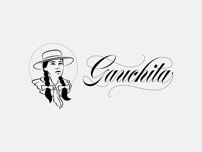 Gauchita branding design face gauchita illustrator letter lettering letters shadows vector