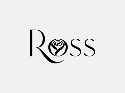 Ross 🌹 branding design graphic design illustration illustrator letter lettering letters logo rose ross shadows vector