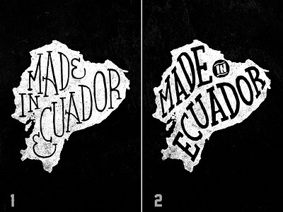 Lettering Made in Ecuador 1 or 2? ecuador lettering made option