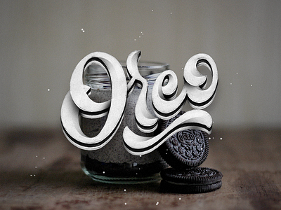 Yumm!! lettering letters oreo