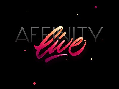 Affinity Live affinity affinitydesigner app design lettering letters live logo mark serif vector