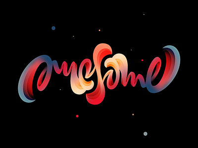 Awesome affinitydesigner awesome lettering vector