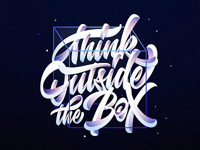 Think Outside The Box affinity affinitydesigner box lettering letters think