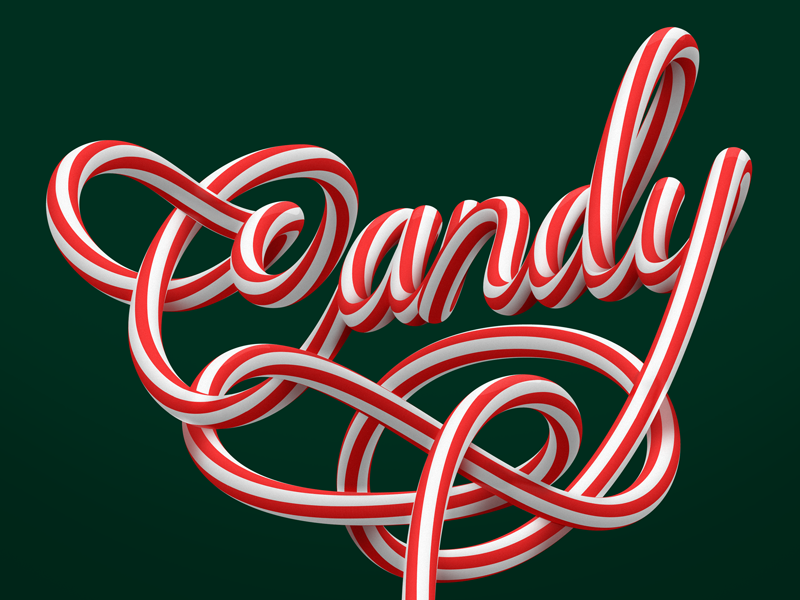 Candy! christmas color lettering letters candy