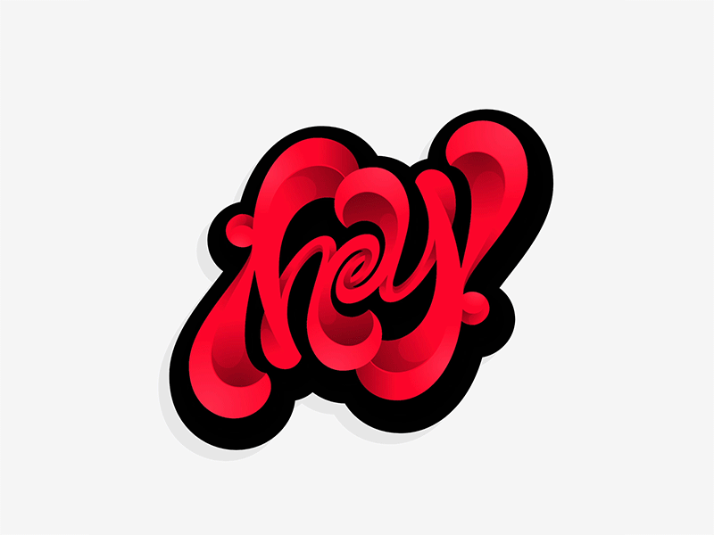 ¡Hey! Abigram affinitydesigner design hey! illustration illustrator letter lettering letters logo shadows symbol typography vector