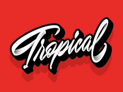 Tropical 🌴 affinitydesigner illustration letter lettering shadow tropical vector