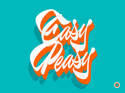 Easy Peasy affinity affinitydesigner blend color design easy illustration letter lettering letters logo shades shadows type typography vector