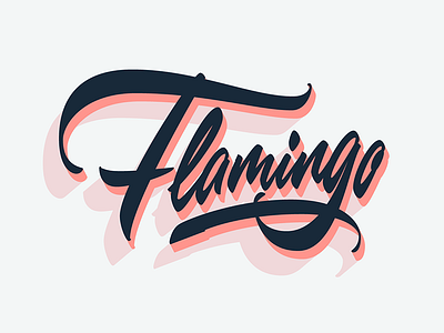 Flamingo affinitydesigner blend design illustration illustrator letter lettering letters shades texture typography vector