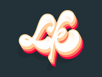 "Like" affinitydesigner design illustration letter lettering logo shadows texture typography vector