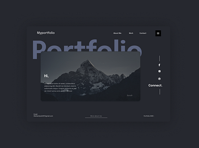 Portfolio Landing Page ui