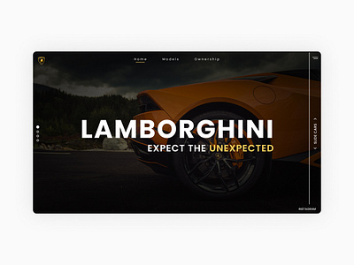 Lamborghini Website Design design ui uiux ux web