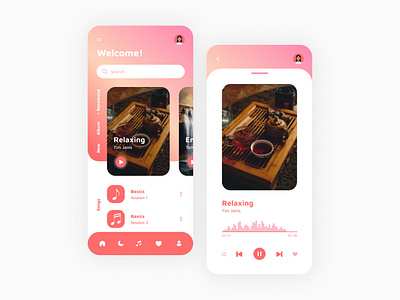 Meditation App Design app design ui ux