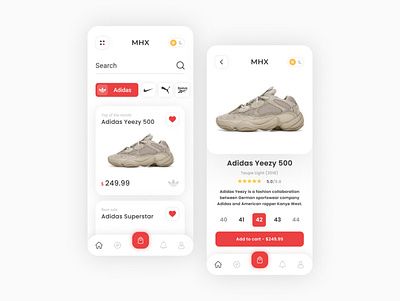 Shoes App Design app design ui ux