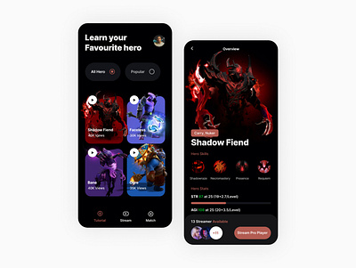 Dota 2 | App Design app design ui ux