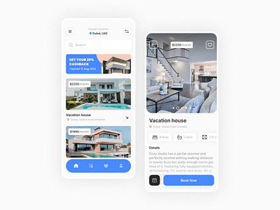 Vacation House | App Design app design ui ux
