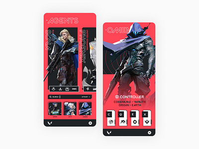 Valorant | App Design app design game ui uiux ux valorant