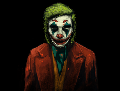 Self Portrait as The Joker art batman character color dc dcmics design digital face illustration joker joker movie photo photoshop