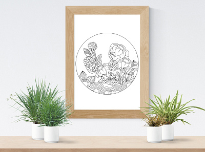 Zentangle flower flower illustration illustration vector zentangle art
