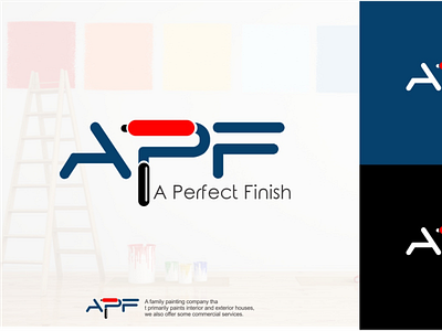 Logo for painting Company brush finish paint