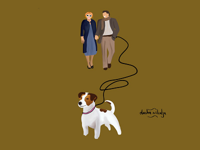 Jackie design dog family family portrait illustraion procreate