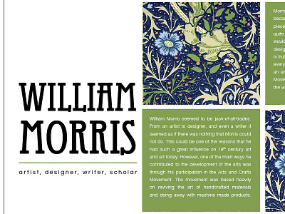 william morris / 2 contemporary design floral morris pattern