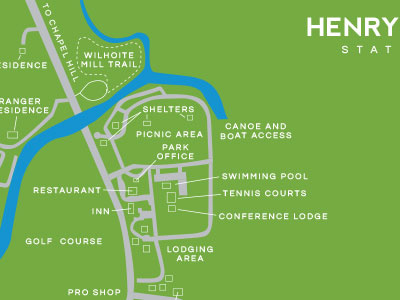 henry horton map / 2 blue green map park rebrand sans sans serif state park