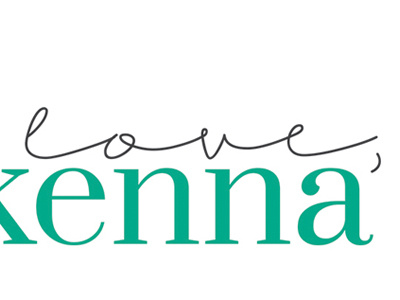 love, mckenna blog script sea green serif typography