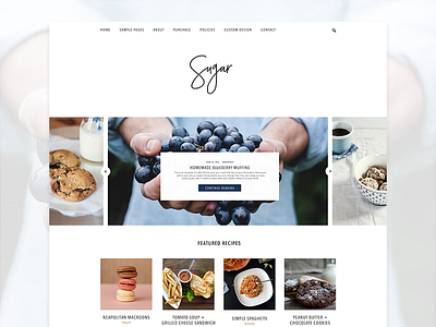 Sugar - Food Blog Design