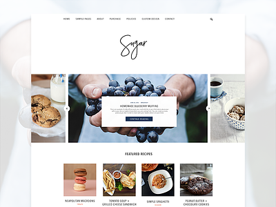 Sugar - Food Blog Design