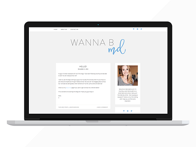 Wanna B MD - Blog Design branding website