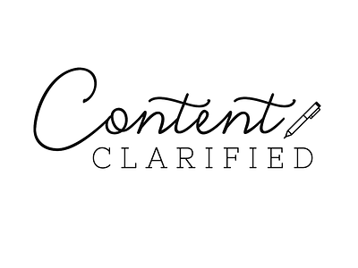 Content Clarified Logo modern sans serif script