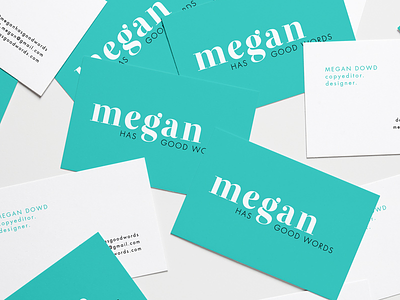 Megan Has Good Words | Business Card Design