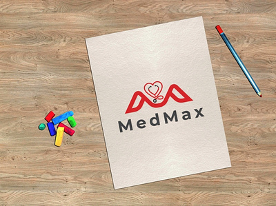 Medical Logo Design ali malik creative design logo m logo madical logo med max mm logo