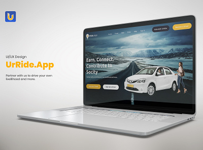 UrRide.APP Online Ride booking Landing page ali malik app app design app landing page creative creative design design illustration landing page login logo mockup popular ride app ride booking tranding ui