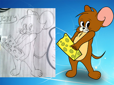 Jerry Sketch cartoon creative graphic jerry sketch tom and jerry vector