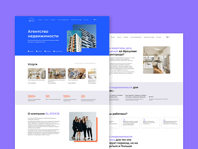 Real Estate web site design figma photoshop ui