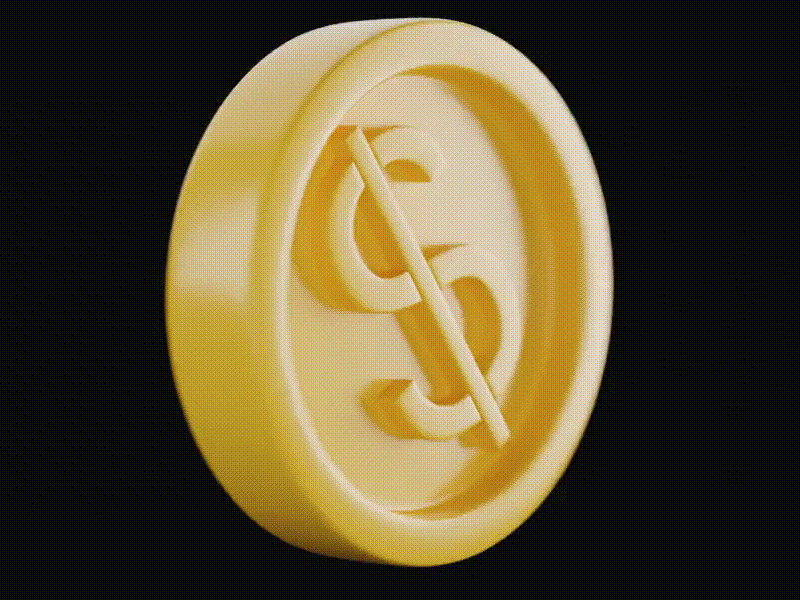 Coin 3d 3d illustation animation blender coin curency cycles financial gold graphic design icon icons light money motion graphics ratating shining