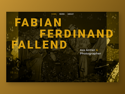 Fabian Fallend home screen design minimal photographer ui ux web website