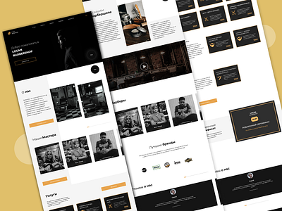 Barbershop Logan barbers barbershop design man ui ux web web design website