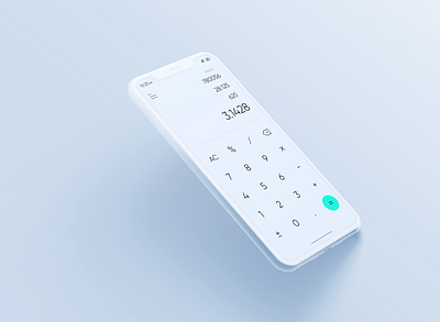 Calculator Cyan minimal 004 #DailyUI android android app app design calculator calculator ui cyan design iphone iphone app minimal mockup pin pinterest ui white phone white ui