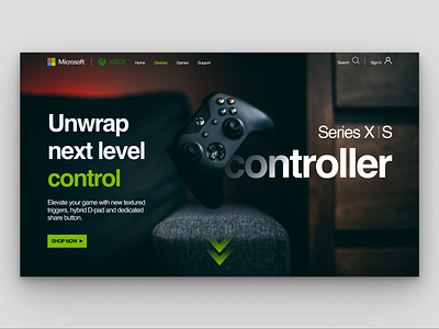 Xbox Devices landing page redesign. 003 #DailyUI.