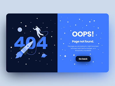404 Error Page #dailyui 404 404 error page app design blue dailyui design homepage illustraion oops page not found pinterest ui uiux web
