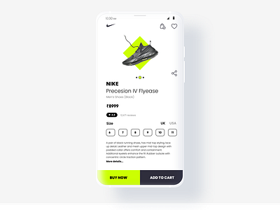 Nike Store Mobile UI Design #DailyUI
