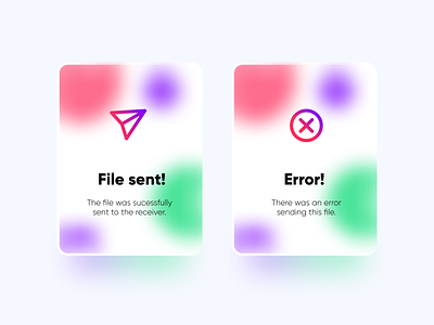 Flash Message for Sharing Files. #DailyUI android app design colors dailyui design file sharing flash message icons pinterest uiux web